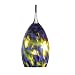 Milano Mini Floral Fusion Glass Pendent in Satin Nickel