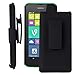 SOJITEK Microsoft Nokia Lumia 830 Black Holster Case 2 in 1 Hybrid Hard Shell Holster Combo With Kickstand & Belt Clip