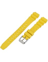 Momentum Womens ZC-14RUH M1 14mm Hyper Yellow Rubber Watch Strap