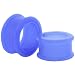 Pair 2 Gauge (6mm) - Blue Silicone Flexible Acrylic Ear Plug Earlets - Body Jewelry