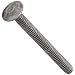 Steel Carriage Bolt, Grade 2, Hot-Dipped Galvanized Finish, Square Neck, Round Head, Meets ASME B18.5/ASTM A307, 6" Length, Fully Threaded, 5/16"-18 UNC Threads (Pack of 25)