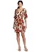 Red Dot Women's Kimono Sleeve Dress, Persimmon Combo, Large