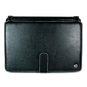 2n1 Combo - Executive Leather Case + Screen Protector - for ASUS Eee PC 1000 1000H 1000HA 1000HD 10-Inch Netbook (Asus Eee PC 1000 Laptop NOT included)