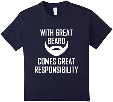 Kids ABS| Great BEARD November no shave Father Day Shirt 6 Navy