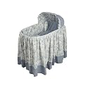 Personalized Etoile Blue Baby Bassinet with Bedding