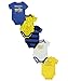 Nautica Baby Boys' Newborn Five-Pack Bodysuits, Blue, 3-6 Months