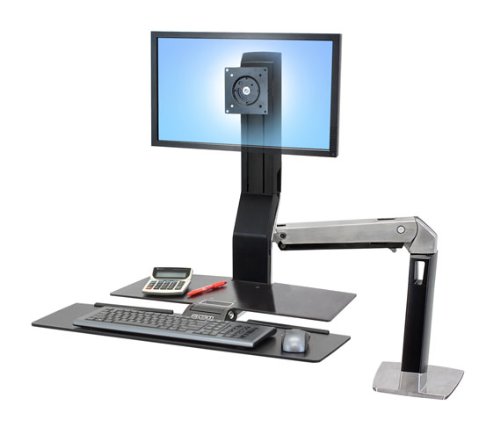 Ergotron WorkFit A Single LD LCD-Monitor Sit-Stand Workstation mit Worksurface bis 61 cm ( Preisvergleich