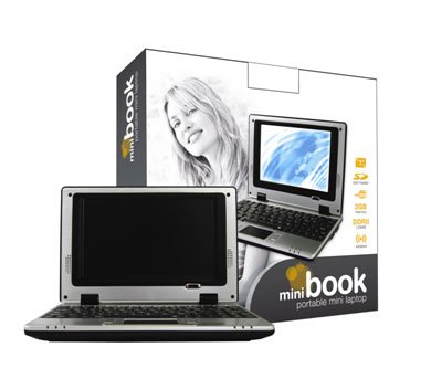 Childrens Toyshop  Electronics : CnM miniBOOK Black portable mini laptop 7-inch LCD TFT media player WIFI Wireless Linux Notebook