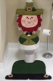 41%2BxwTVZ5pL. SL160  3 pc. St. Patricks Day Irish Leprechan Bathroom Set Tank and Lid Covers Bath Rug