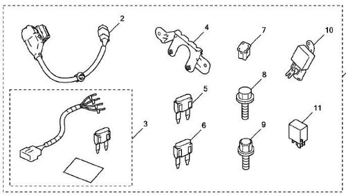 Genuine Honda Trailer Hitch Wiring Harness 2009 2011 PilotB005A7V7UU