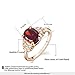 Yoursfs Kate Princess Style Ruby Engagement Rings Arounded with Tiny Crystal 18K Rose Gold Plated