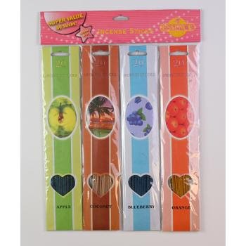 80 Piece Incense Sticks Fruit 6 Flavors (Case of 144)