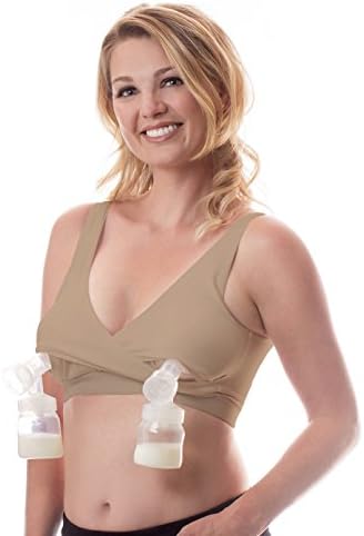 Classic Crossover Hands Free Pumping and Nursing Bra