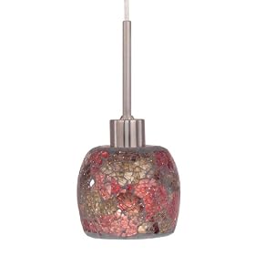 Eglo 87964A Sabana, Nickel Multi-Colored, 1-Light Pendant Light Fixture by Eglo