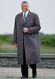 Long Wool-Blend Single-breasted Coat