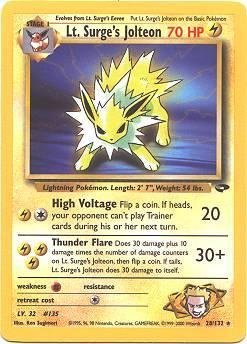Lt Surge's Jolteon - Gym Challenge - 28 [Toy]