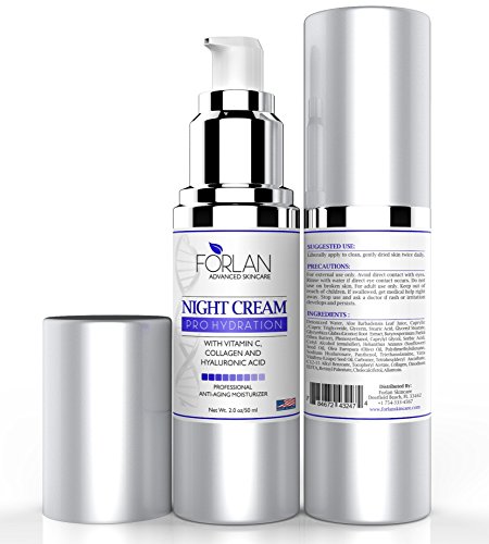 Night Cream with Vitamin A, C & E, Collagen, Licorice and Hyaluronic Acid - Best Night Cream for Deeply Moisturizing Dry or Oily Skin of All Ages, with Anti Aging, Anti Wrinkle Properties. Great Emollient for Sagginess Around Face, Eyes and Neck - Ultra Hydration for Men & Women - 2oz - Proudly Made in the USA