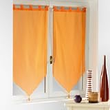 Paire de voilage (H120 cm) Mandarine