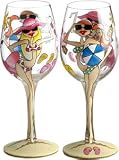 Hand Painted Wine Glass by Bottom's Up - Life's a Beach