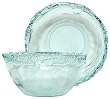 Spanish Recycled Textured Glass Extra Large Round Salad Bowl 12.75"Dx5"H