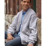 JERZEES 50 50 MIDWEIGHT FOUR BUTTON CARDIGAN FLEECE WITH POCKETS at Jerzees