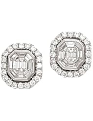 Tivolia Collection 18kt White Gold Baguette Diamond Earrings