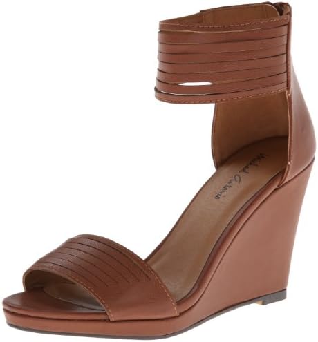 Michael Antonio Women's Alani Wedge Sandal,Cognac,7 M US