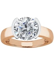 2.00 Ct Round H/I I1 Diamond 14K Rose Gold Ring