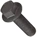 Metric Class 10.9 Phosphate & Oil Finished Steel Flange Screw, Hex Drive, M10 - 1.5, 35 mm Length, Fully Threaded (Pack of 25)