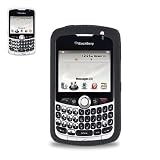 New Fashionable Perfect Fit Soft Silicon Gel Protector Skin Cover (Faceplate/Snap On) Rubber Cell Phone Case for RIM Blackberry Curve 8330 MetroPCS,Sprint,US Cellular,Verizon - Black