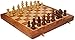 Magnetic Chess Set 12.5 Inch with Wood Chess Pieces Storage Slots | Lightweight Wooden Folding Travel Chess Board with Extra Queen | Handmade Tournament Chess Set | Wooden Board Game for Kids, Adults