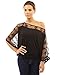 PattyBoutik Women's Lace One Shoulder Kimono Sleeve Top
