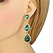 EleQueen Women's Gold-tone Austrian Crystal Teardrop Pear Shape 2.5 Inch Long Earrings
