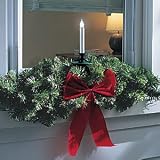 Outdoor LED Christmas Window Candle and Swag