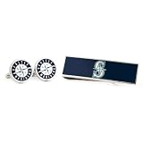 Seattle Mariners Cufflinks and Money Clip Gift Set