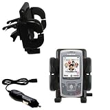 Samsung Katalyst Auto Vent Holder with Car Charger - Uses Gomadic TipExchange