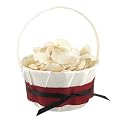 Jean M. Flower Girl Basket - Merlot/ Black/ Cream