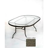 Barcelona 42 X 72 Inch Aluminum Oval Dining Table - Aluminum Parti...