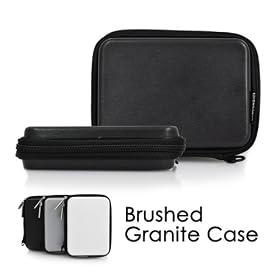 CaseCrown Brushed Granite (Black) Hard Cover Case for Garmin Nuvi 1450 5-Inch Portable GPS Navigator