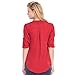 Eliacher Women's Casual V Neck Chiffon Blouses Drawstring Long Sleeve Tops Shirt