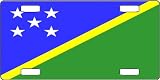 Solomon Islands Flag Vanity License Plate