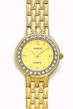 Euro Geneve 14K Gold Women's Watch Round with Diamonds