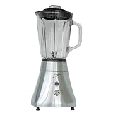 Sunpentown Stainless Steel Blender with Square Glass Jar