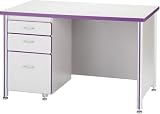 Jonti-Craft 97012JC112 66 Inch Teachers' Desk with 2 Pedestals - Navy
