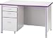 72 INCH TEACHERS\' DESK w/1 PEDESTAL - BLACK