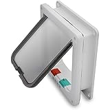 PetsN'all 4-Way Locking Indoor/Outdoor Pet Door Kit for Cats and Small Dogs with Telescopic Frame