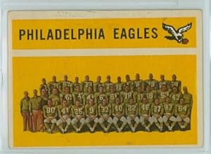 1960 Topps FB 92 Eagles Team Very Good to Excellent