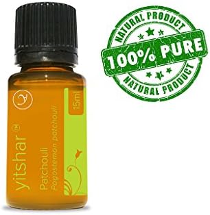 Patchouli 100% Pure and Natural Essential Oil by Yitshar - 15 ml - Naturally Promote Regrowth of Skin Cells, Keeps Skin Healthy, Youthful, and Reduces Wrinkle. Aids in Many Skin Conditions such as Acne, Oily Skin, Dermatitis, Dry Skin, Burns, and Cuts. A Stimulant, Carminative, Antidepressant, Decongestant, Deodorant, Laxative, Astringent, Anti-inflammatory.