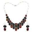 Necklace with Earring Sterling Silver Onyx Gemstone Jewelry