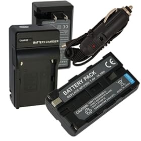 Battery + Charger for Sony MAVICA FD-200 MVC-FD200 FD100 MVC-FD83 MVC-FD85 MVC-FD75 + car plug